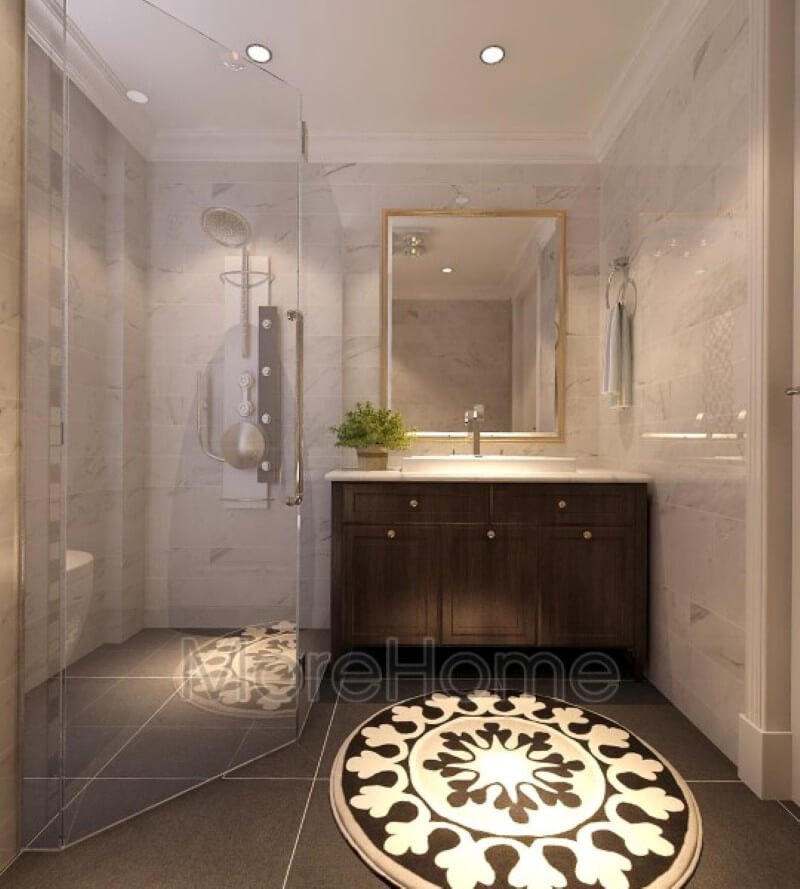 Đá ốp tủ lavabo nhân tạo solid surface được coi là sự lựa chọn hoàn hảo cho không gian phòng tắm. Đá ốp lavabo