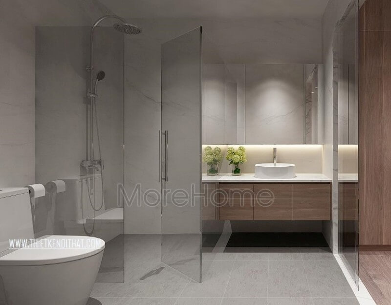 Đá ốp tủ lavavo nhân tạo solid surface được coi là dòng chất liệu hoàn hảo cho khu vực nhạy cảm như ở không gian phòng tắm Đá ốp lavabo