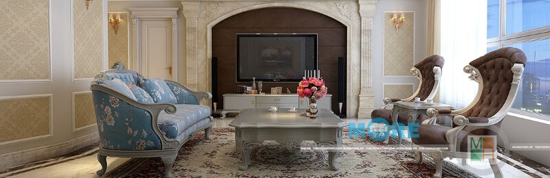 Sofa chung cư tân cổ điển Sofa chung cư tân cổ điển