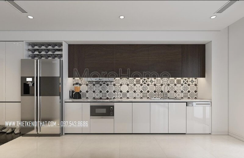 Mẫu tủ bếp gỗ công nghiệp được coi là điểm nhấn độc đáo, sang trọng cho cả không gian phòng bếp Tủ bếp hiện đại, tủ bếp chữ u, tủ bếp chữ i, tủ bếp chữ l