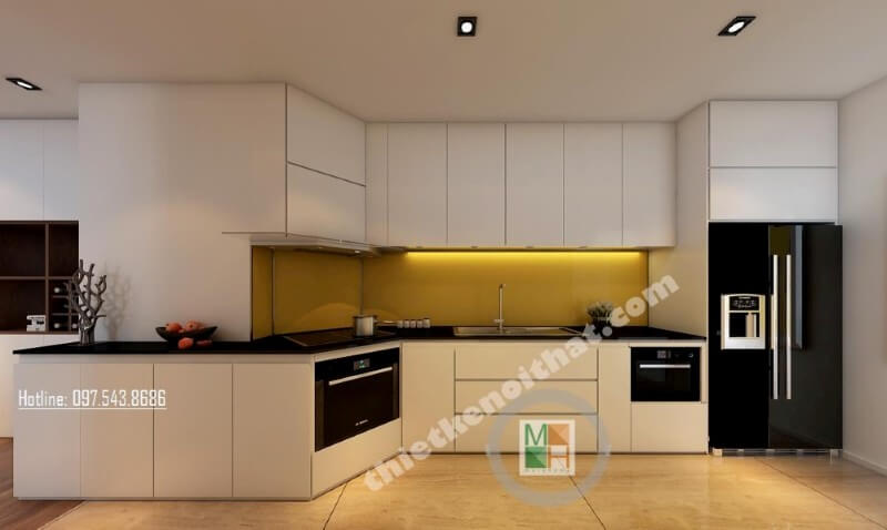 Sang trọng, lạ mắt với mẫu tủ bếp chung cư đẹp Tủ bếp hiện đại, tủ bếp chữ u, tủ bếp chữ i, tủ bếp chữ l