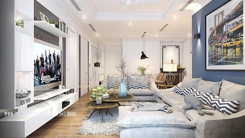 Mẫu thiết kế nội thất căn hộ Park Hill hiện đại tập trung vào công năng sử dụng mà lược bỏ đi những chi tiết rườm rà, không cần thiết mang lại cho gia chủ một không gian sống tiện nghi, thoải mái và không kém phần năng động Mẫu nội thất chung cư hiện đại