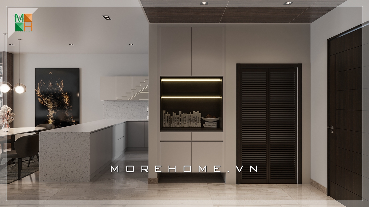 Gợi ý mẫu thiết kế không gian bếp chung cư, nhà phố, biệt thự hiện đại và rất tiện nghi, thiết kế có đảo bếp khoa học và thể hiện đẳng cấp riêng cho ngôi nhà. Mẫu nội thất chung cư hiện đại