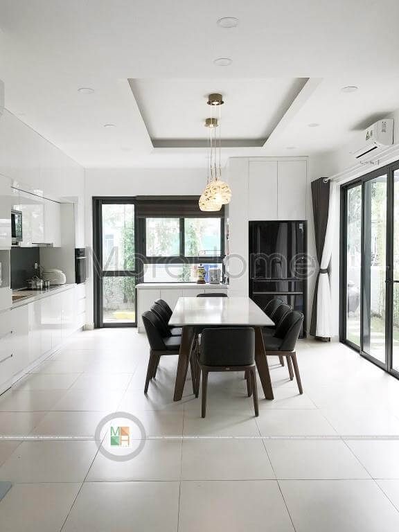 Thiết kế thi công nội thất phòng ăn kết hợp phòng bếp hiện đại