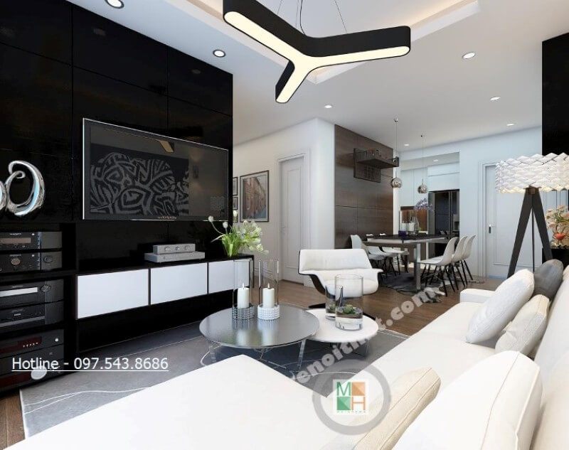 Mẫu thiết kế nội thất chung cư Rainbown trẻ trung và vô cùng tiện nghi